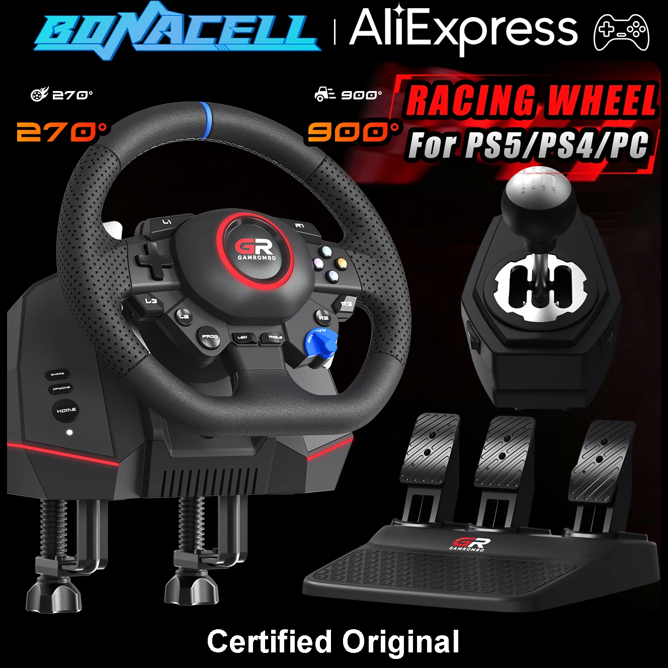 Pc Gaming Entry - Volante de Carreras para PS5/PS4/PC, de