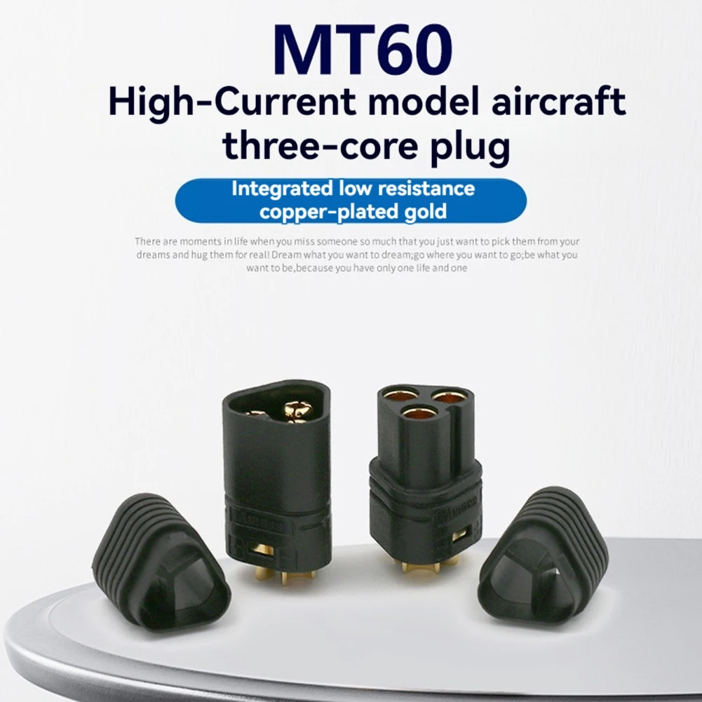 flash-sale-10-pair-mt60-motor-3-pole-connector-plug-male-female-for-rc-esc-to-motor