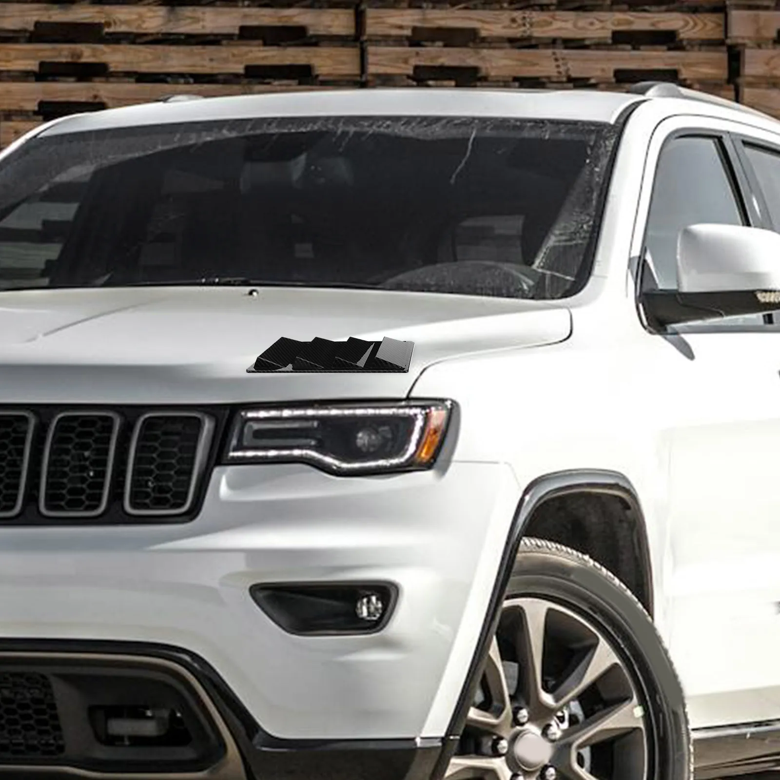 2 قطعة غطاء محرك السيارة العالمي مغرفة غطاء واقعي القرش الخيشومية الديكور ABS محرك هود تنفيس الهواء الكسوة لمظهر رياضي