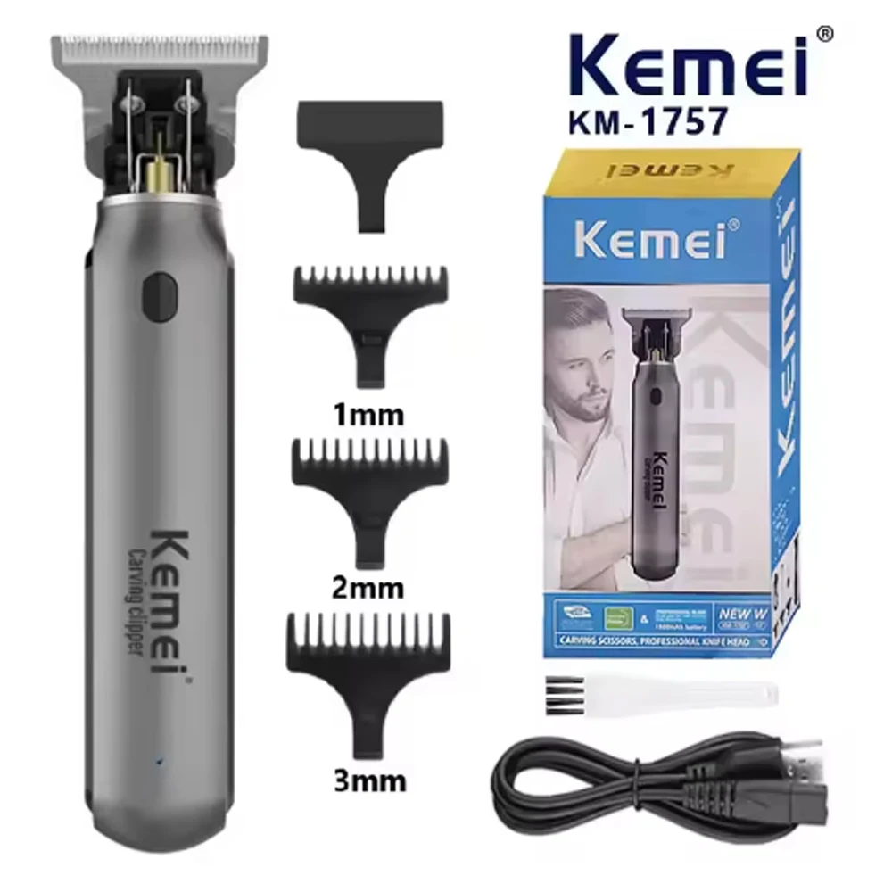 KEMEI Electric T9 Hair Clipper Men's Hair Cutting Machine Professional Hair Trimmer Beard Rechargeable Oil Head Trimer KM-1757