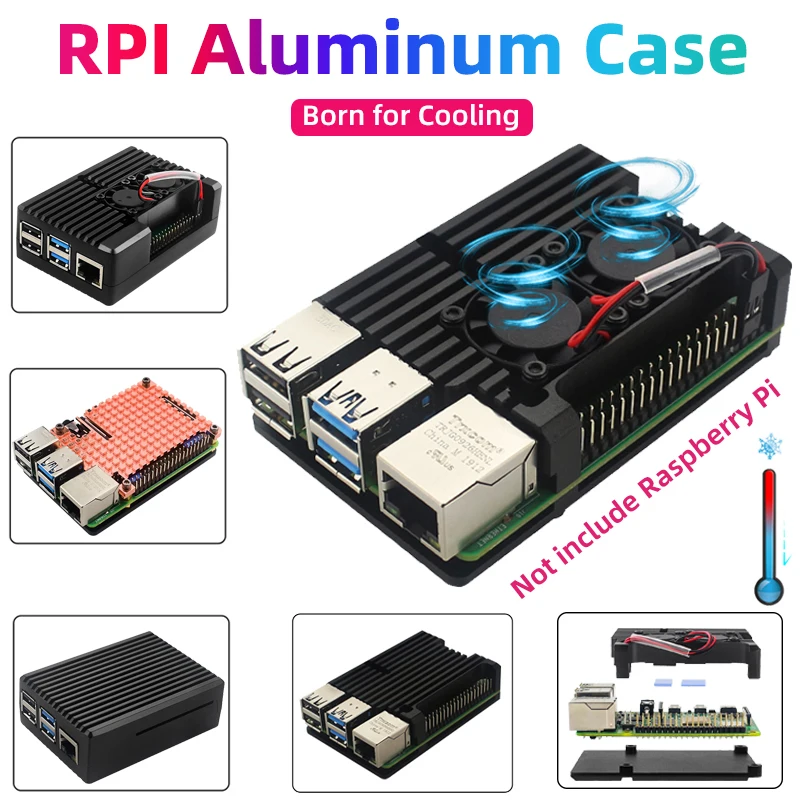 raspberry-pi-4-modelo-b-3b-3b-caixa-de-aluminio-ventilador-duplo-escudo-de-metal-ventilador-opcional-dissipadores-de-calor-resfriamento-passivo-para-raspberry-pi-4-3