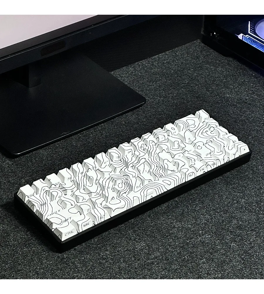 Keycap Original factory height adaptable magnetic axis mechanical keyboard thermal sublimation PBT contour line side engraved