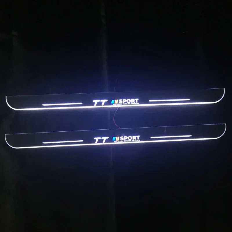 Car LED Door Sill Scuff Plate For Audi TT 8n 8j 8s mk1 mk2 mk3 Exterior Parts Pathway Dynamic Welcome Pedal Light