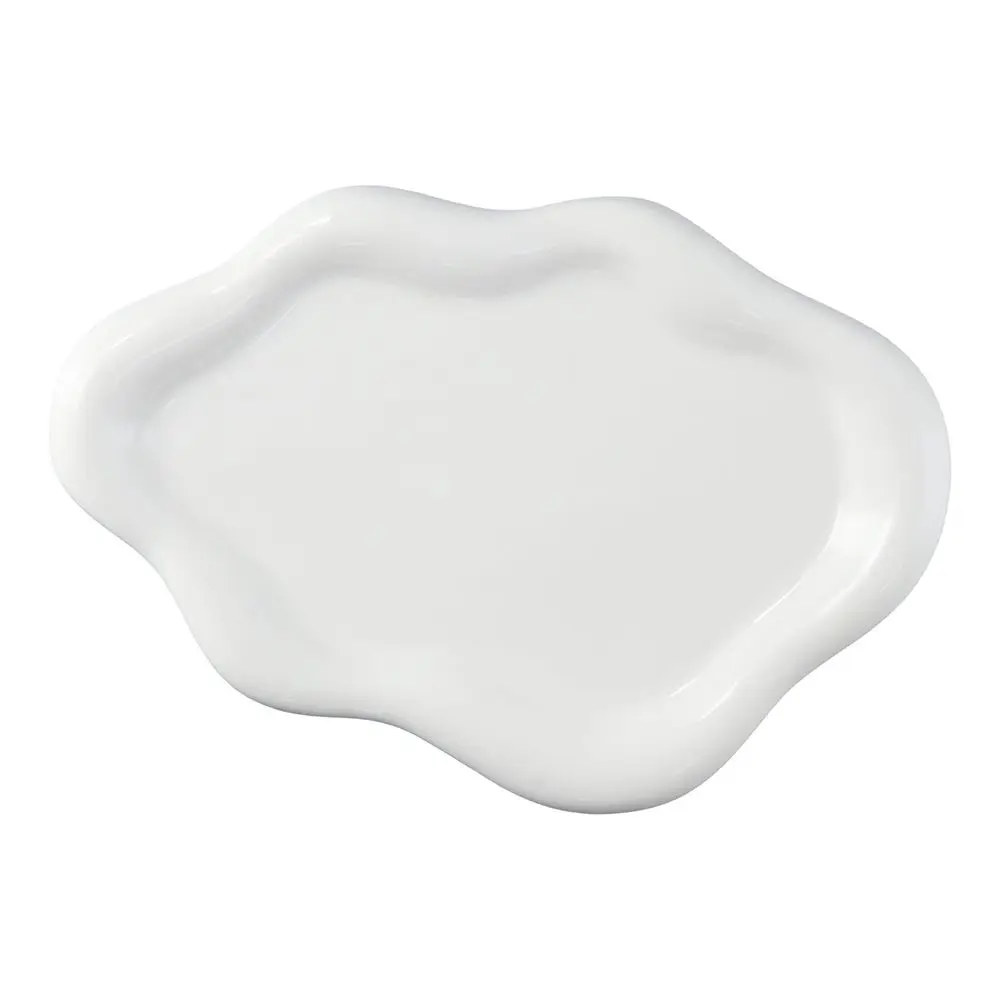 

Irregular cloud shape Ceramic Trinket tray Ceramic White Aesthetic Jewelry Tray Home Decoration