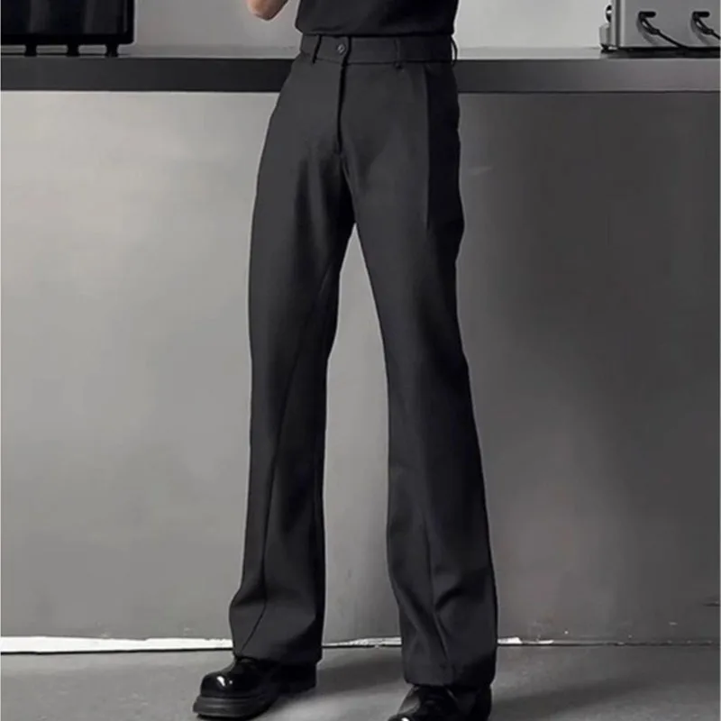 

Micro-flared Suit Trousers Men Spring Summer High-end Suit Trousers High Street Drape Casual Trousers