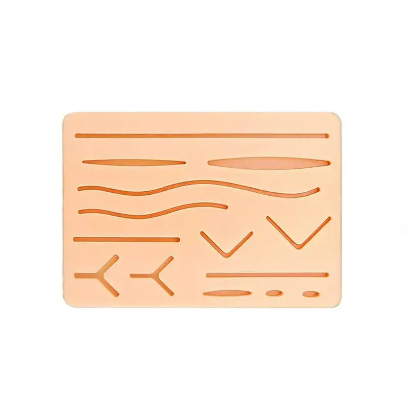Medical Suture Training Pad Silicone Skin Model Reusable Wounds Suture Practice Tool for Nursing Education and Student Learning