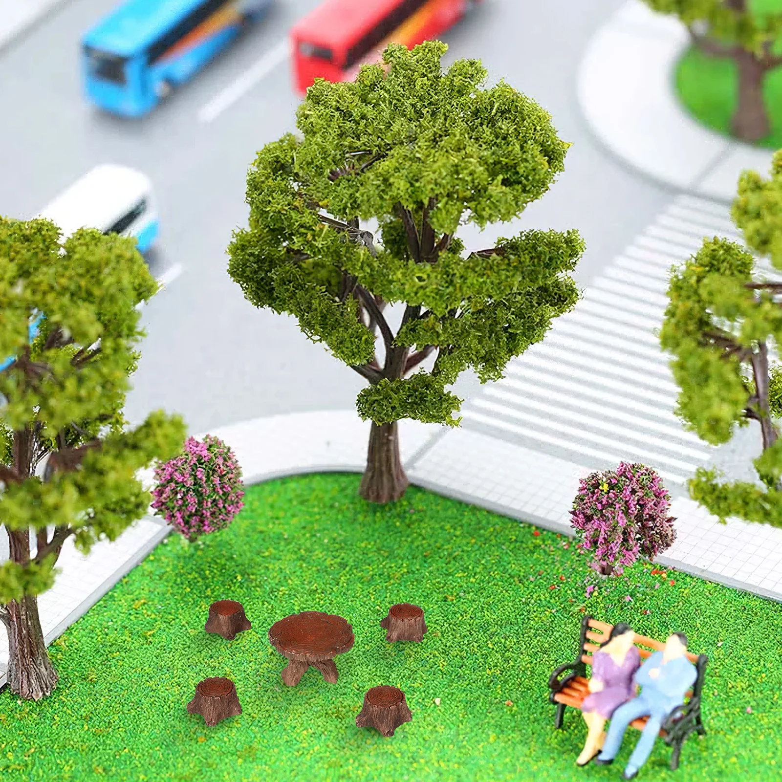 

1 set 1 Set Mini Resin Chair Table Craft Small Ornaments For Indoor Room Office Garden Decor Scene Accessory