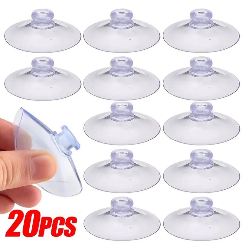 Mushroom Head Clear Suction Cups PVC Adhesive Sucker Holders Hanging Hooks Home Organizer Suction Pads Window Glass Table Decor