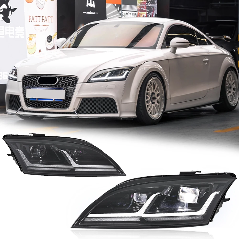

Горячие светодиодные фары для AUDI TT 06-14, новый стиль, полностью светодиодные DRL, автомобильные фары в сборе, сигнальные автоаксессуары, модифицированная лампа