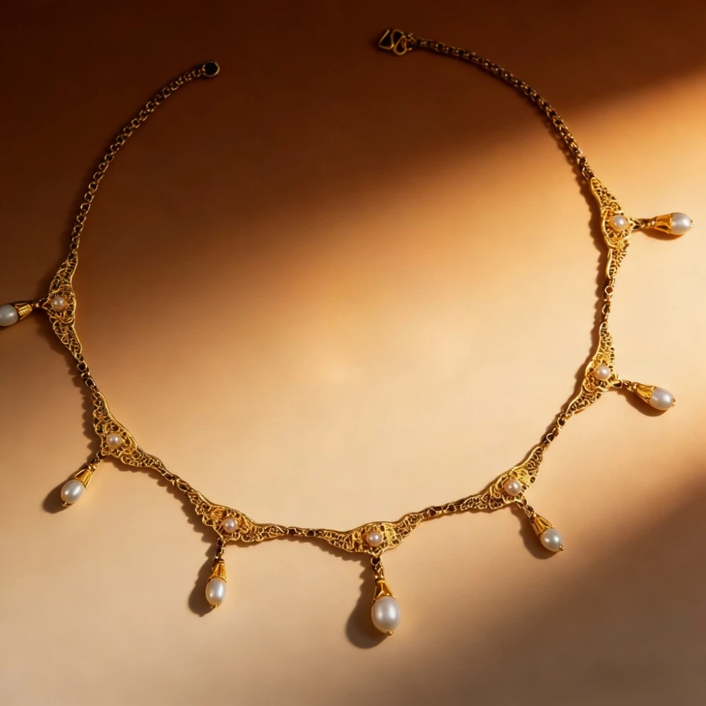 Ruyi Scroll Grass Pattern Necklace New Chinese Style Hanfu Yingluo Accessories High-end Feeling Ethnic Style Collarbone Necklace