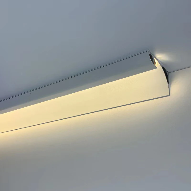 Profil aluminiowy Led światła światło liniowe lampki na linie montowane na powierzchni górnej lampy narożnej tylne światło lampki do mycia ścian