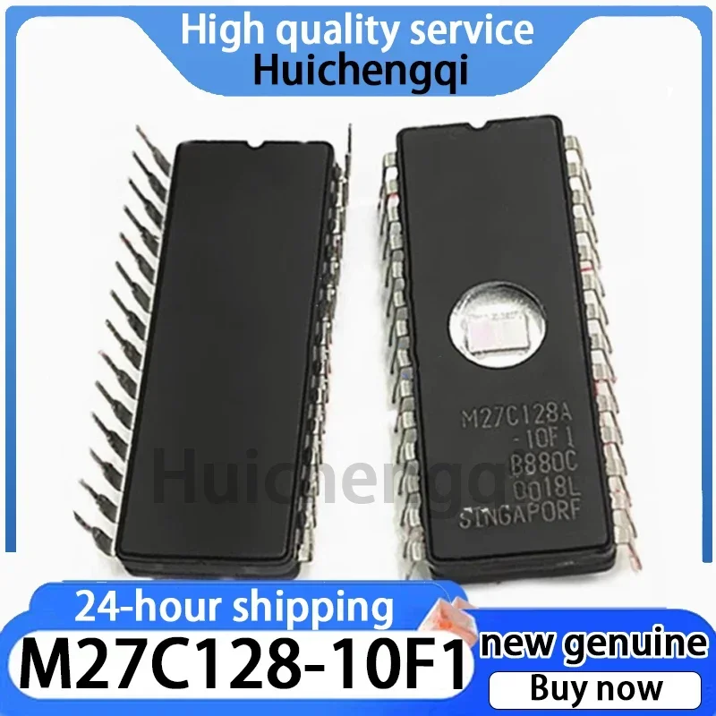 10PCS Original Genuine M27C128-10F1 M27C128A-12F1 Packaged DIP-28 Storage Chip