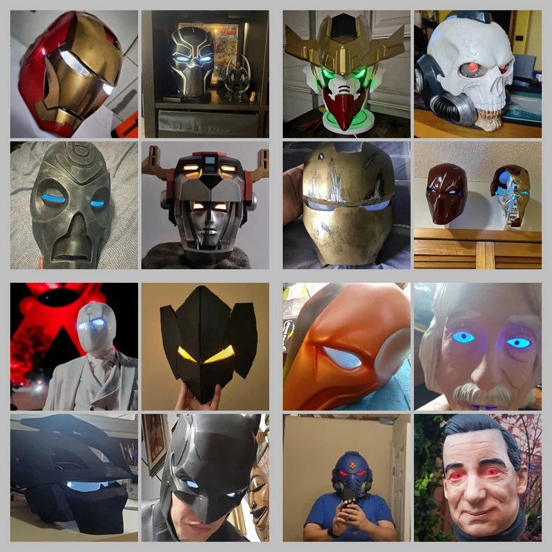 Cosplay DIY Led Glow Light Eyes Kits for Tony Stark Eye Light Mask Helmet Props Accessories Flexible Bendable image 6