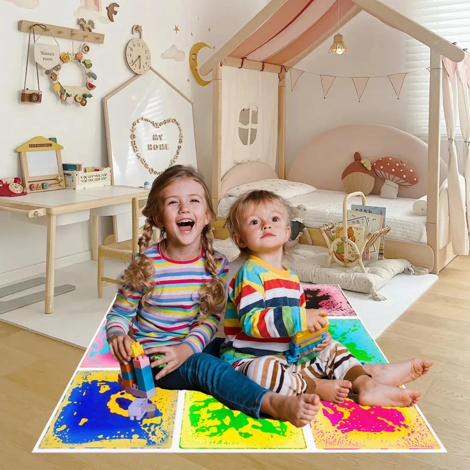 Kids Liquid Sensory Tactile Floor Safe & Eco-Friendly Special Play Mat for Early Education Center