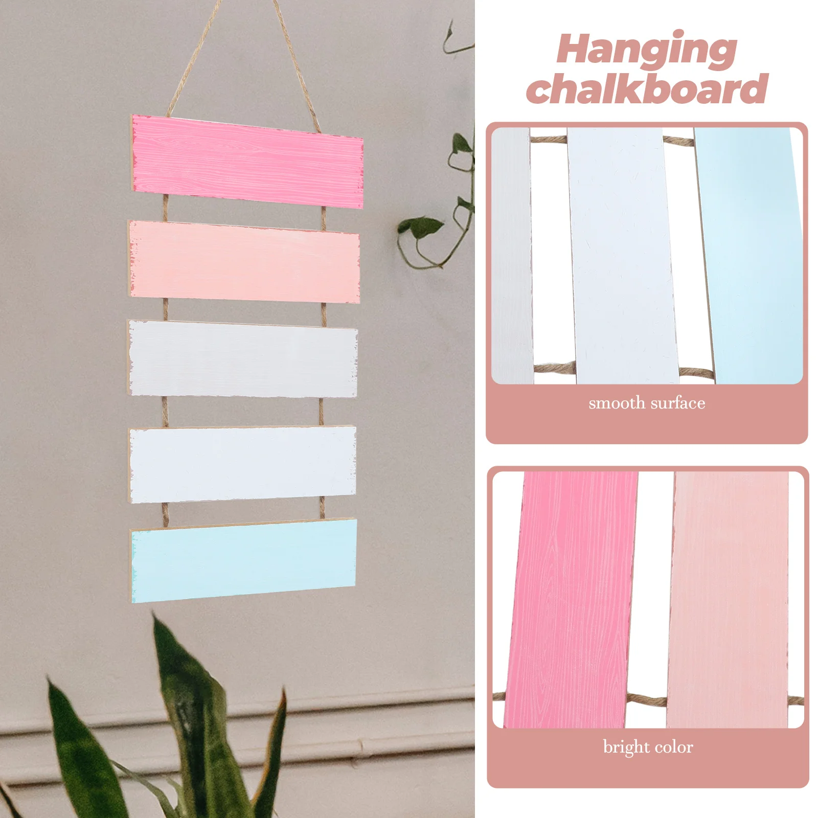 Hanging Chalk Board Double Sided Whiteboard Chalkboard Sign Tag Mini Wood Wall Labels