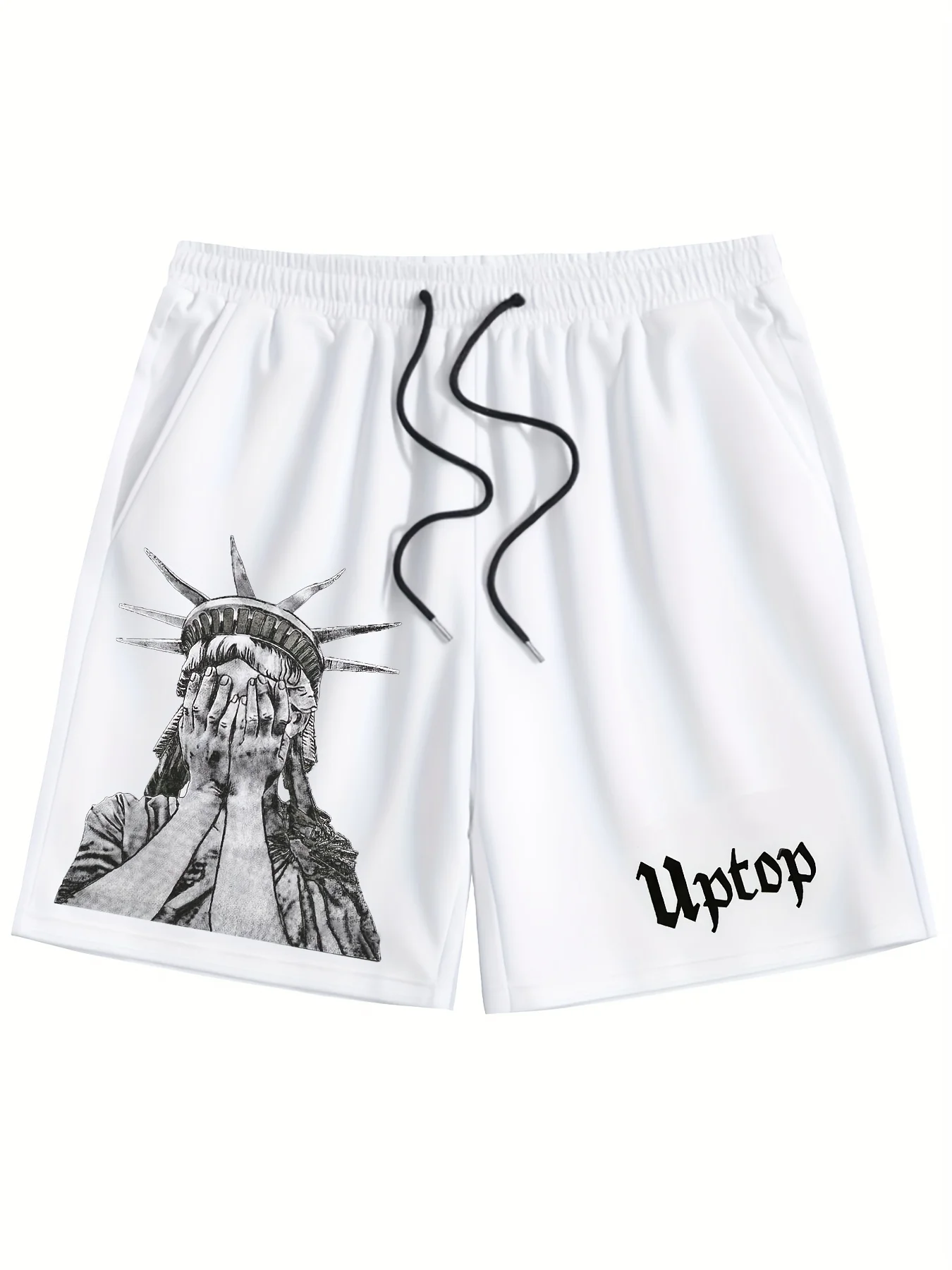 2026 Summer New Men's Shorts with 3D Angel Pattern Print for Street Casual Fashion Comfortable Breathable and Soft