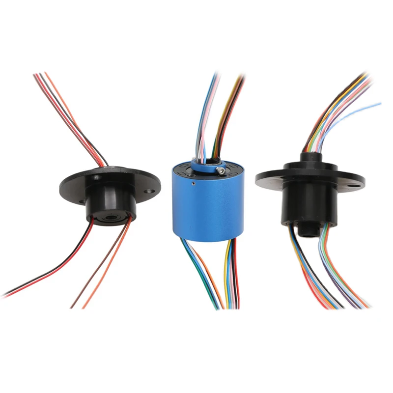 1PCS 2/4/6/8/12ch Wires 2A 10A Hollow Shaft Slip Ring Hole 5-38.1mm D22-99mm Conductive Rotary Joint Electric Slipring Connector