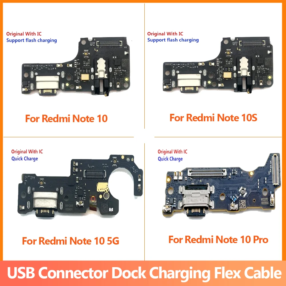 OEM New Charger Board PCB Flex For Xiaomi Redmi Note 10 10s Pro 5G USB Port Connector Dock Charging Flex Cable