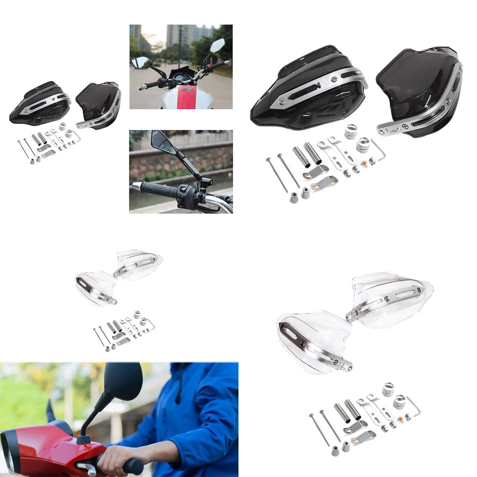 

2 Pieces Motorcycle Handguard Universal Direct Replace Hand Shield Protector