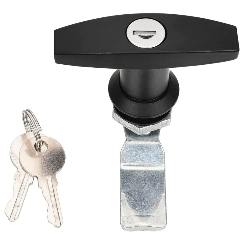 -Handle Door Lock Truck Cap Locking with 2 Keys for Most of Truck Cap Toppers Tops Black