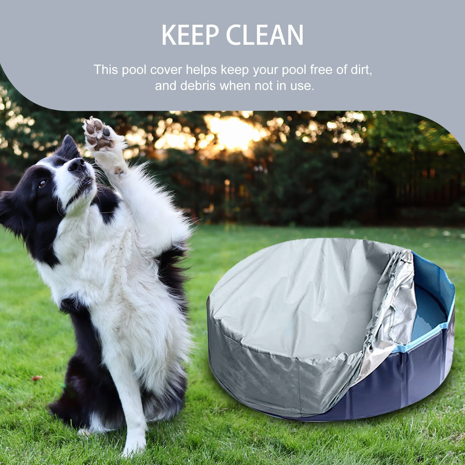 

Collapsible Bathtub Cover Swimming Pool Protector Fold Waterproof Outdoor Protective