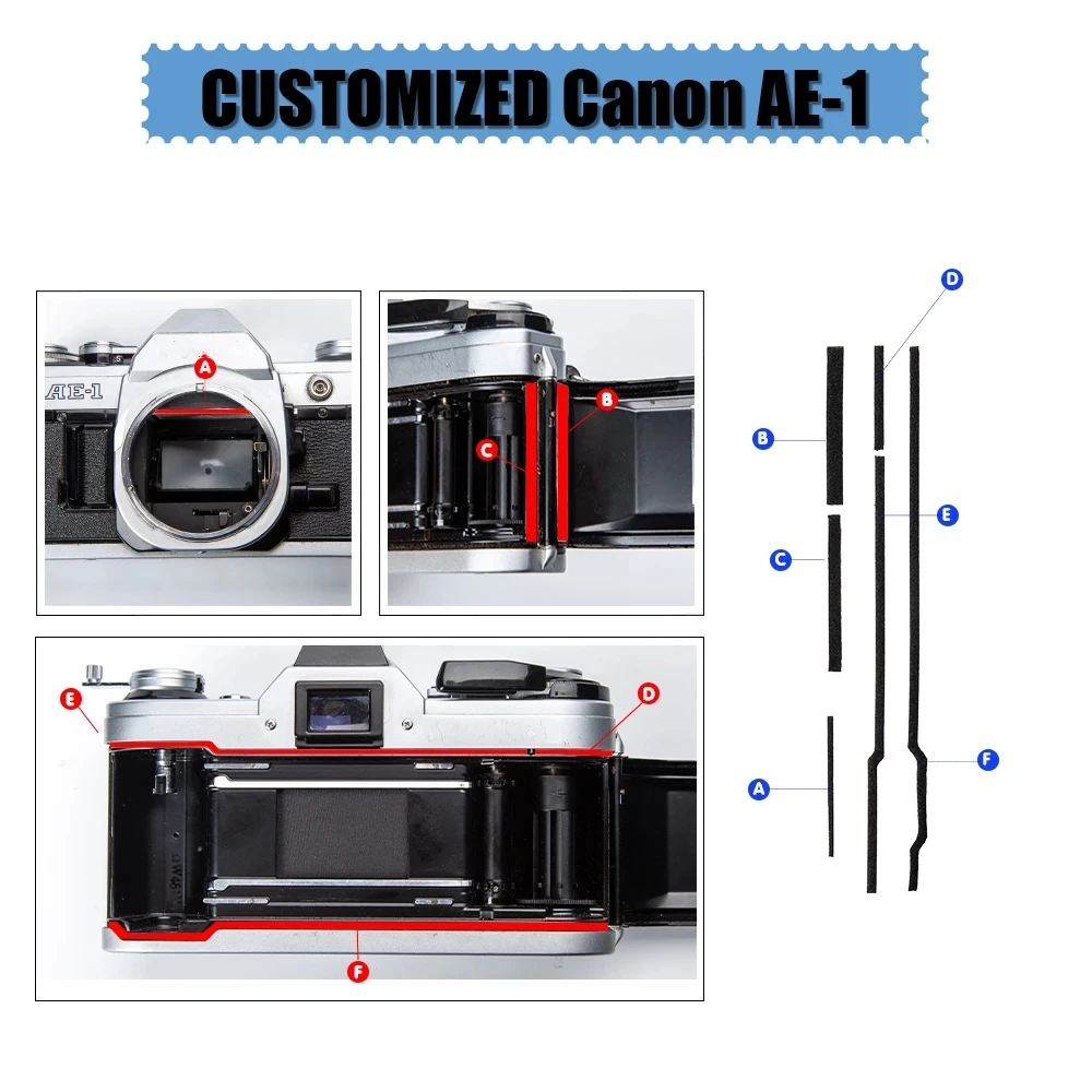 Light Proof Seal Foam Sponge for Canon AE-1 Film Camera Repair Kits Light Leak Proof Sponge High Density Foam Camera Accessories