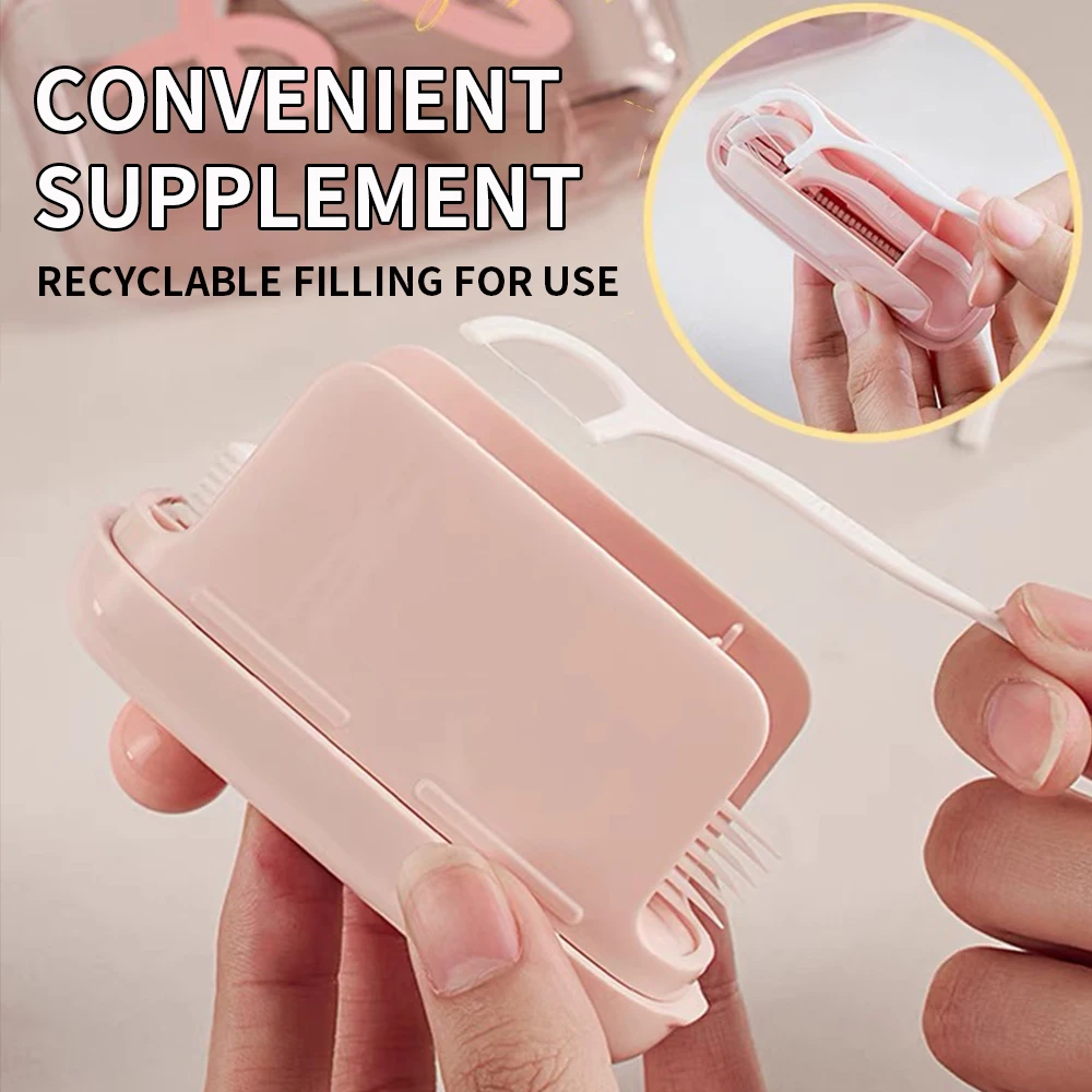 Automatic Pop-up Portable Dental Floss Box - High End Toothpick Thread for Portable Home Use - Ultra Fine Fental Floss Stick