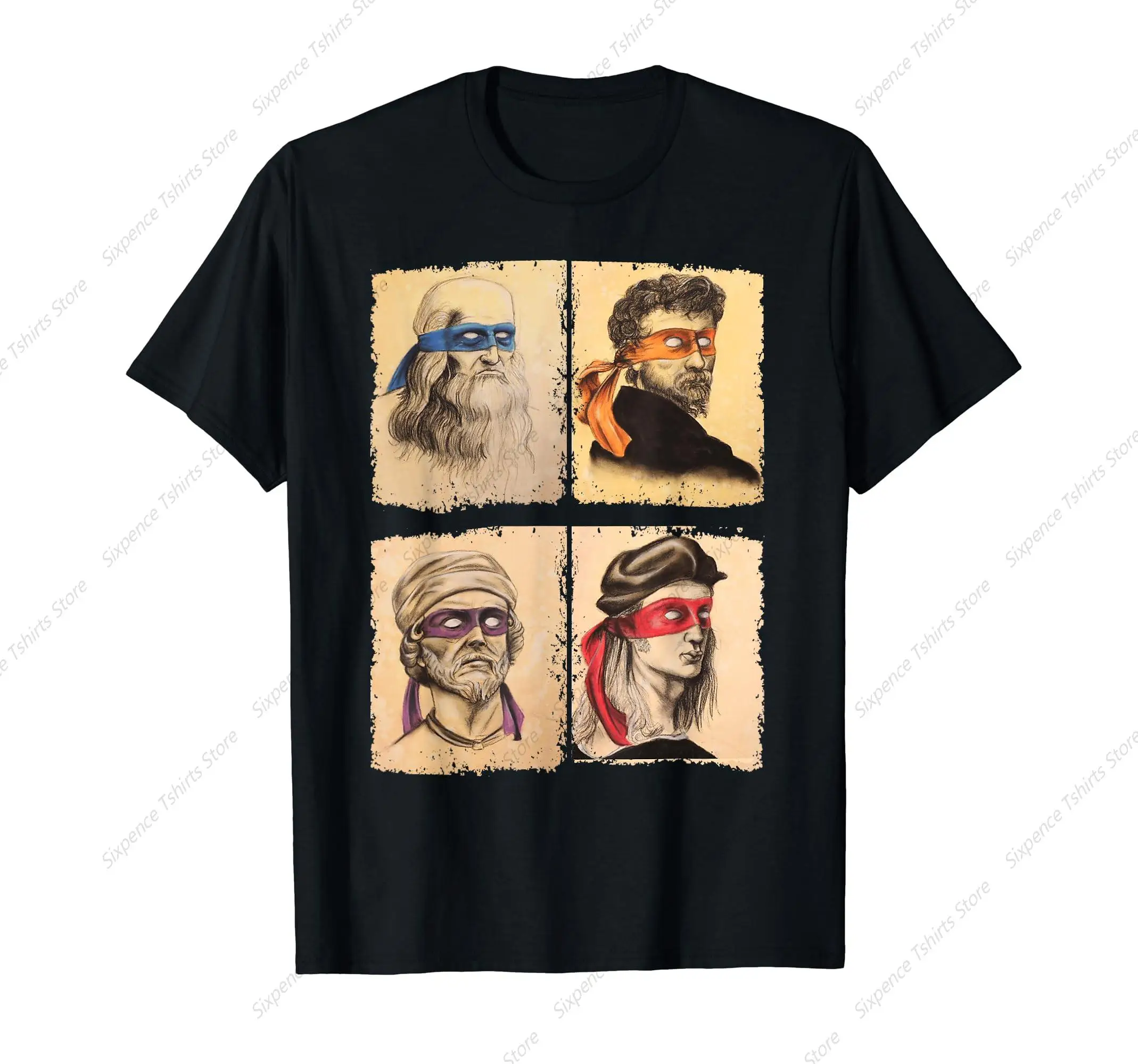 Humor Italian Artists T Shirt for Turtles Art Lovers Men‘s T-Shirt Soft Comfortable Easy to Wear Simple Practical