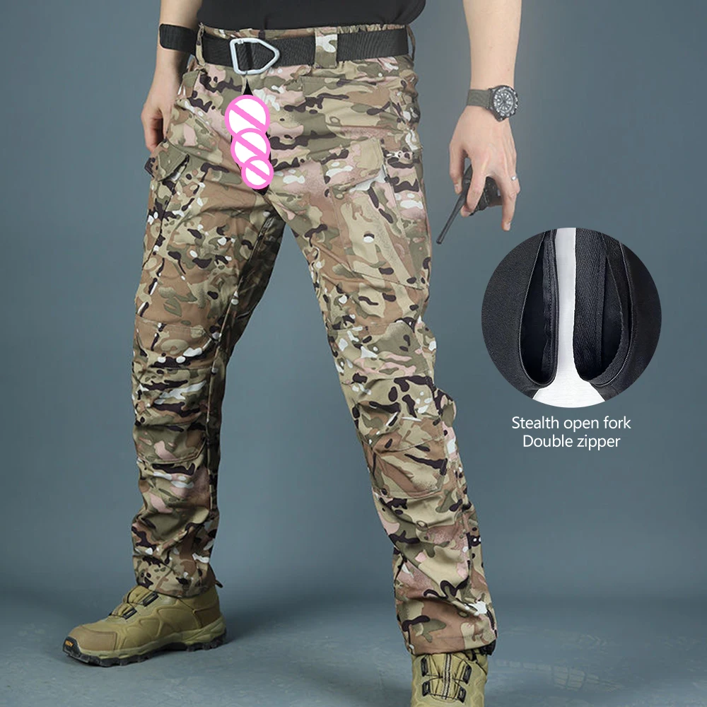 

Уличные брюки с открытой промежностью, экзотические шорты, мужские городские тактические комбинезоны-карго, спортивные штаны для фитнеса, повседневные штаны для пары