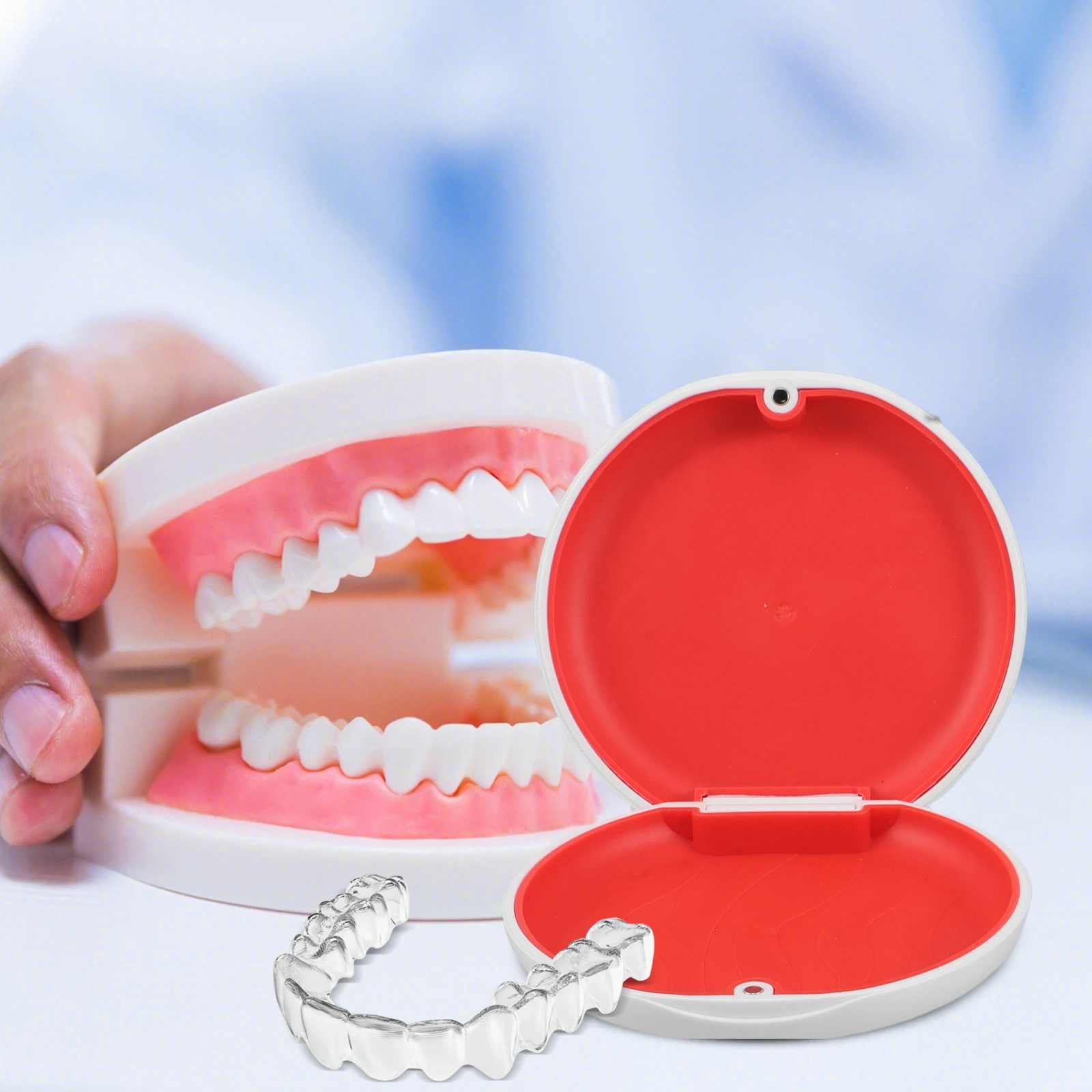 

2PCS Teeth Aligner Case thodontic Travel ganiser Retainer Box for Braces Storage Compact Portable Jewelry Holder