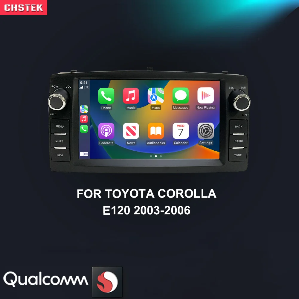 

CHSTEK Car Radio Android 13 Carplay For Toyota Corolla E120 BYD F3 2003-2006 Bluetooth Navigation WIFI 4G Multimedia Automotiva