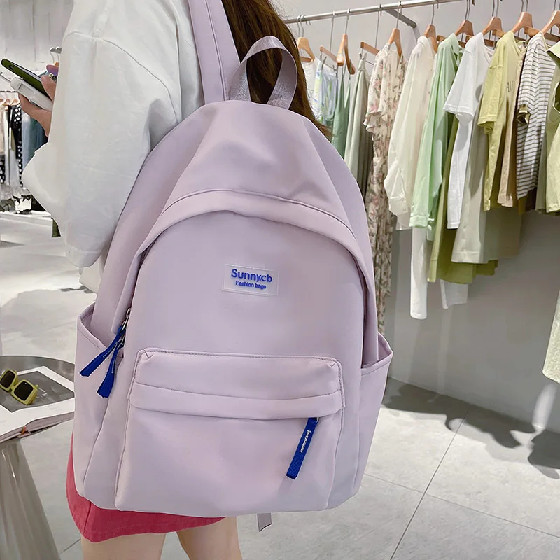 

Waterproof Nylon Backpack for Teenagers 2022 Trend School Bags for Girls Large Capacity Fashion Casual Female Backbags Mochila