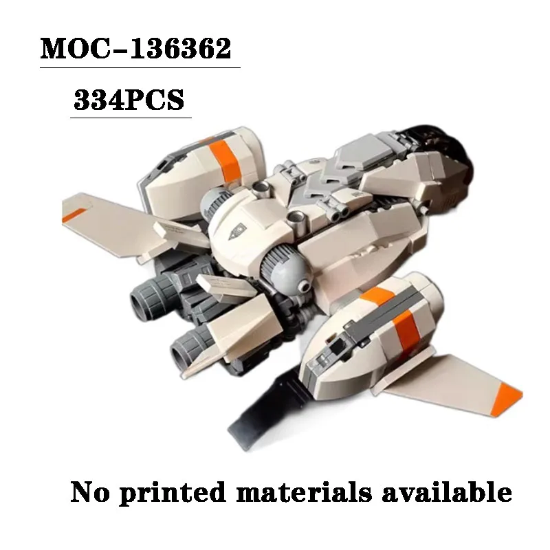 New MOC-136362 Space Cargo Ship Compatible with Assembly of Building Block Toys 334PCS Children Birthday and Christmas Toy Gifts