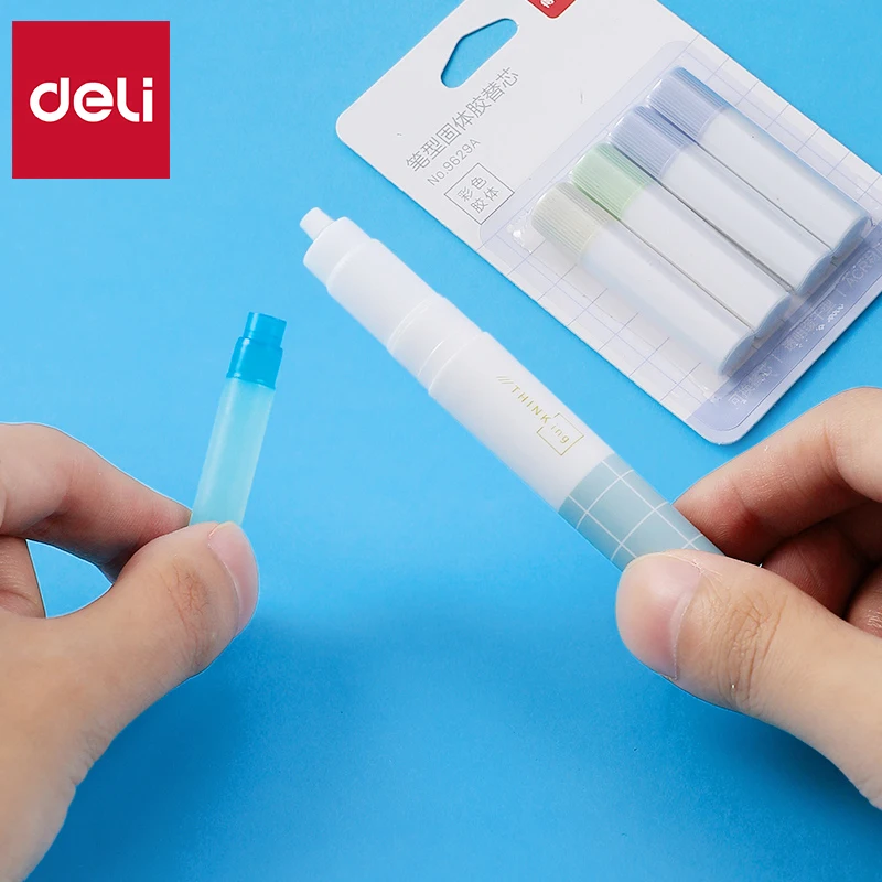 Deli Pen Solid Glue Stick High Viscosity Replaceable Portable Transparent Handmade Adhesive Office School Stationery Supplies