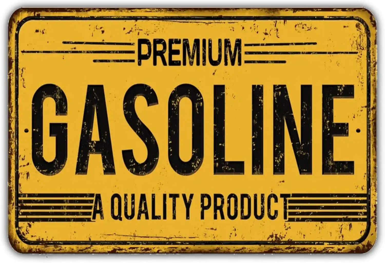 1p,Premium Gasoline Sign Vintage Retro Rustic Patio Home Decor Gift Metal Print Present Retro Tin Sign  Inch,de15aA21