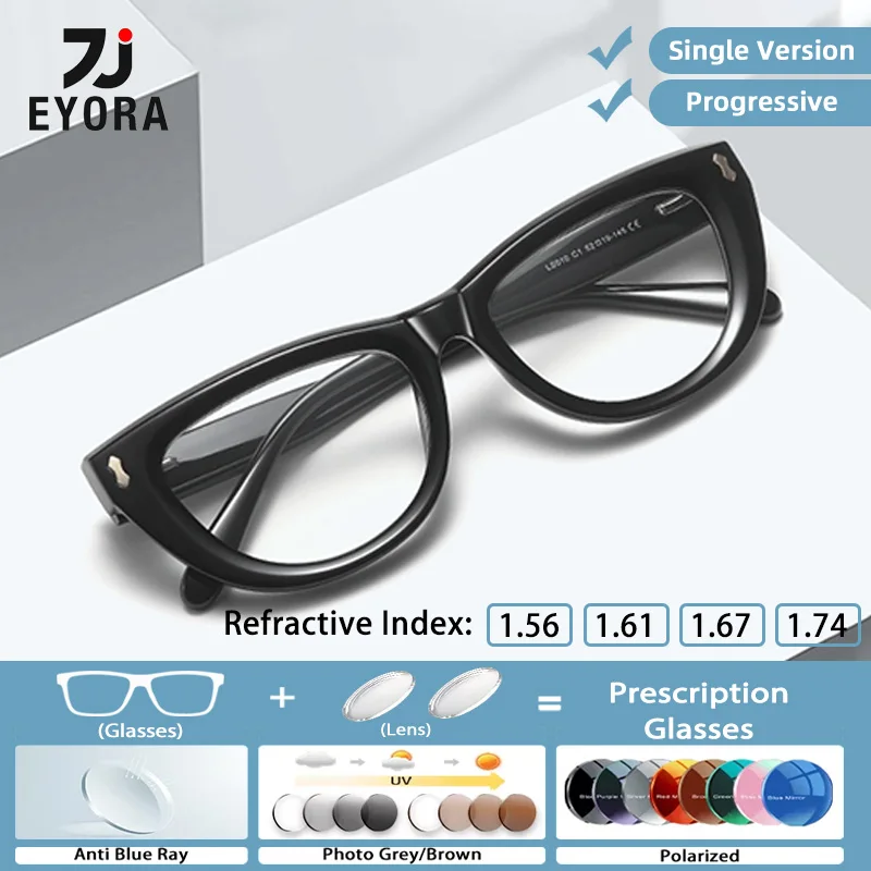 

EYORA модные TR90 повседневные стильные очки для чтения мужские очки для близорукости и дальнозоркости с защитой от синего света прогрессивные фотохромные линзы для очков