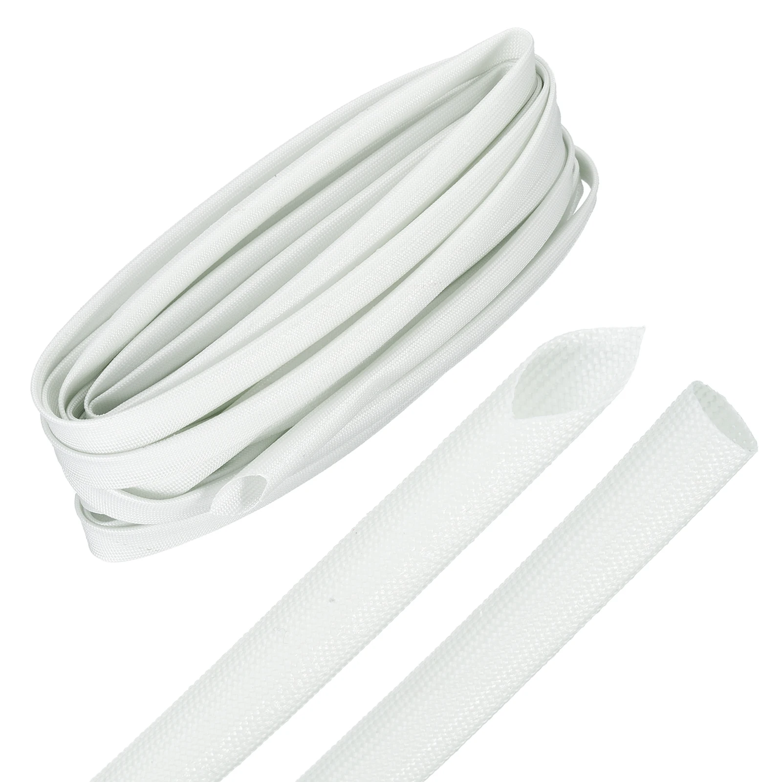 Uxcell 3-15Meter Braided Cable Sleeve 1-12mm ID 200C Heat Resistant 1500V Fiberglass Wire Insulation Cord Protector Organizer
