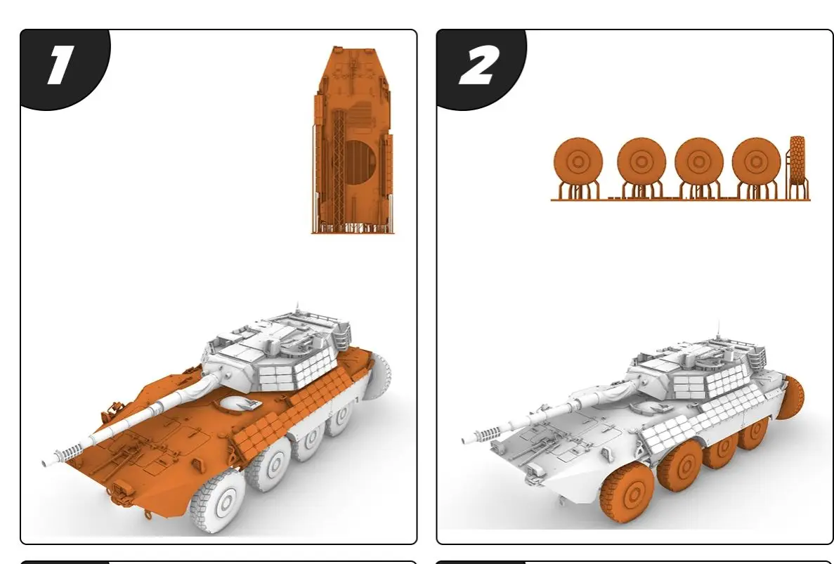 

Италия Centauro-I-105-R Танковый разрушитель SSMODEL SS696 1/56 1/72 1/100 15 мм WarGaming 28 мм комплект военной модели