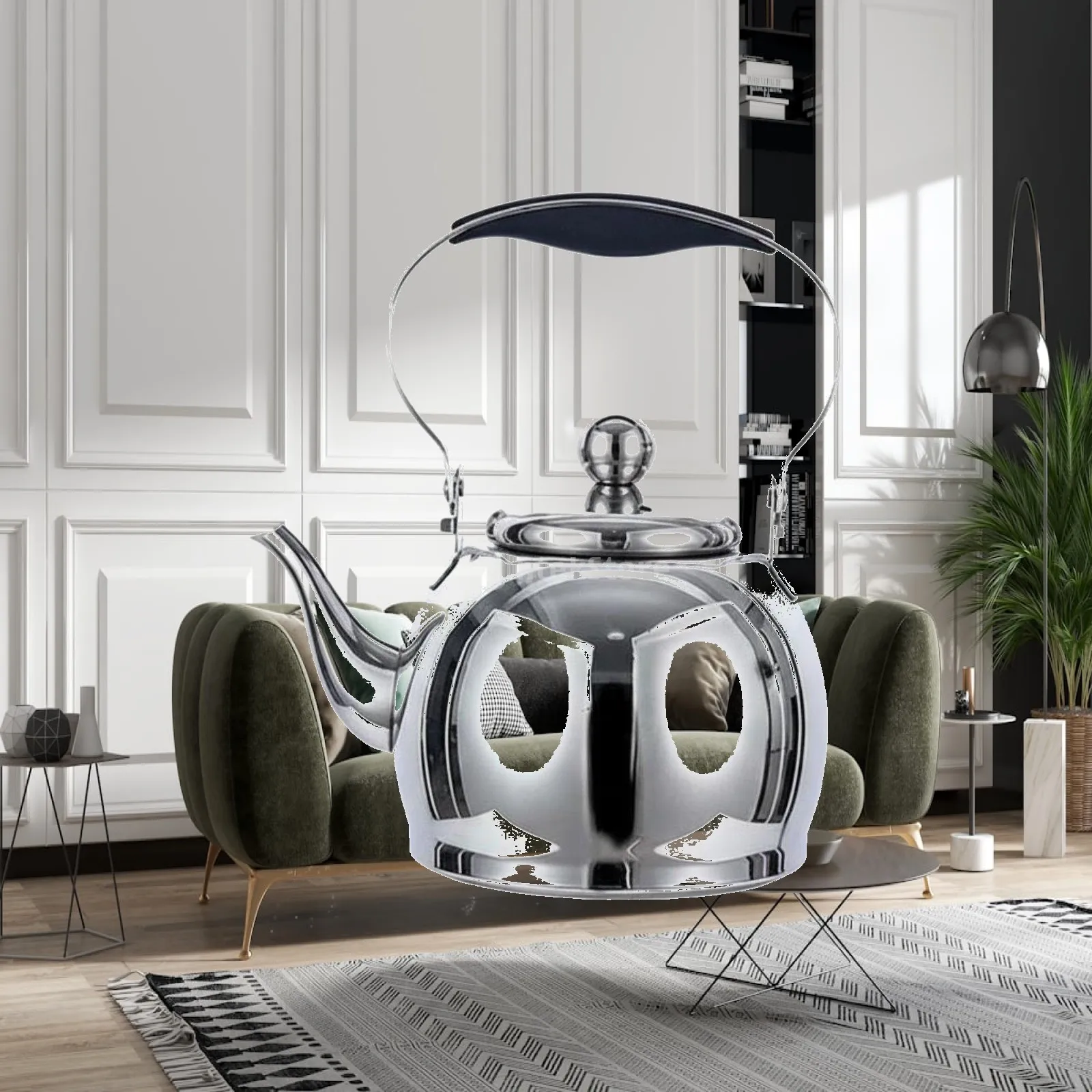 Small Stainless Steel Kettle with Tea Infuser for Stovetop Use Boiling Water Brewing Tea Coffee for Home Kitchen Teahouse Travel