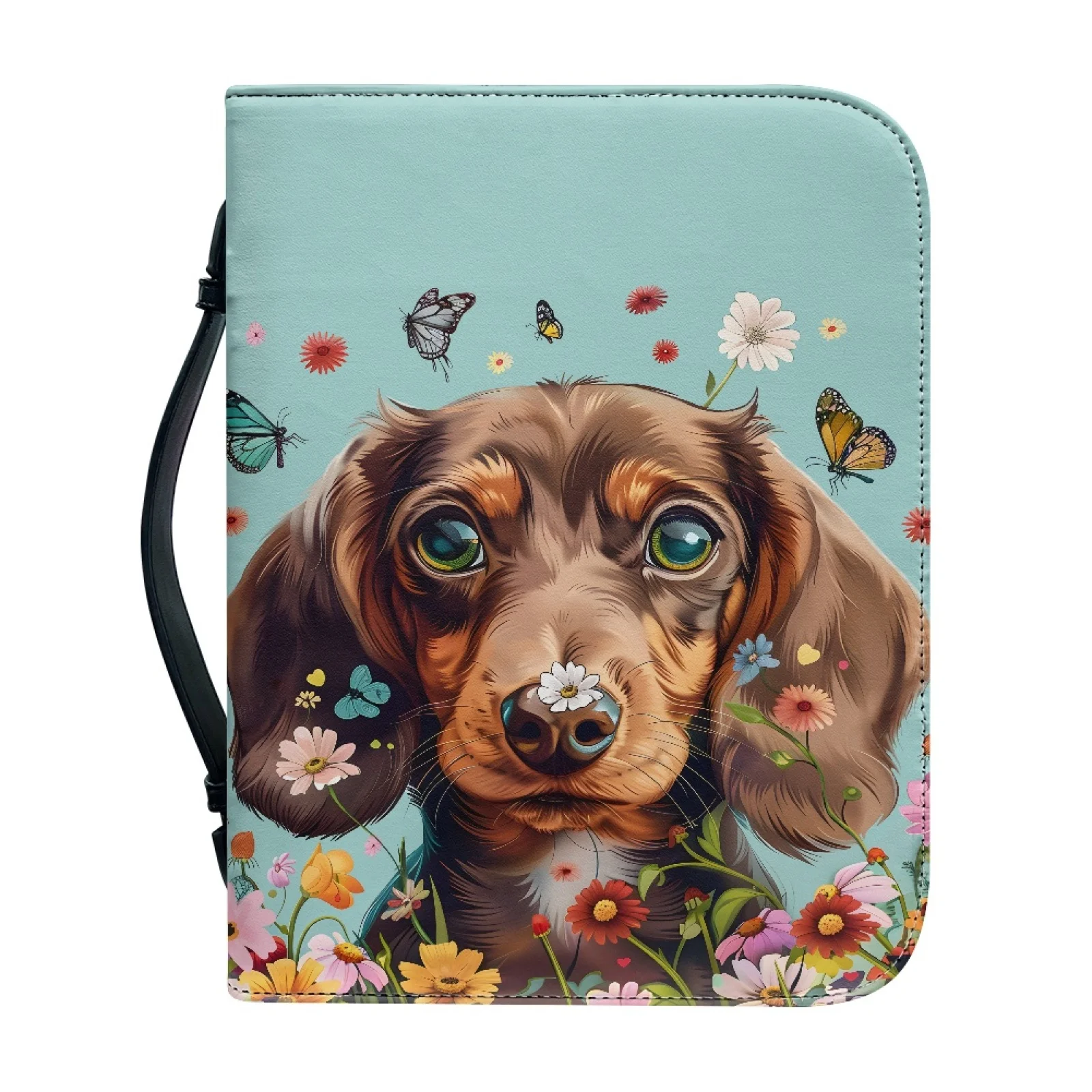 XIXIRIMIDO Dachshund Zipper Pocket Bible Covers for Christian Prayer PU Leather Bible Case 2026 Collection