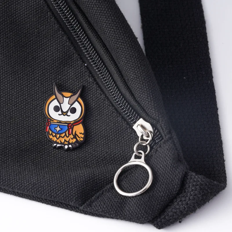 Game Monster Hunter Pins Brooch Anime Cat Wolf And Owl Badge Enamel  Lapel Pin Jewelry Fashion Cosplay Props Gift For Friends