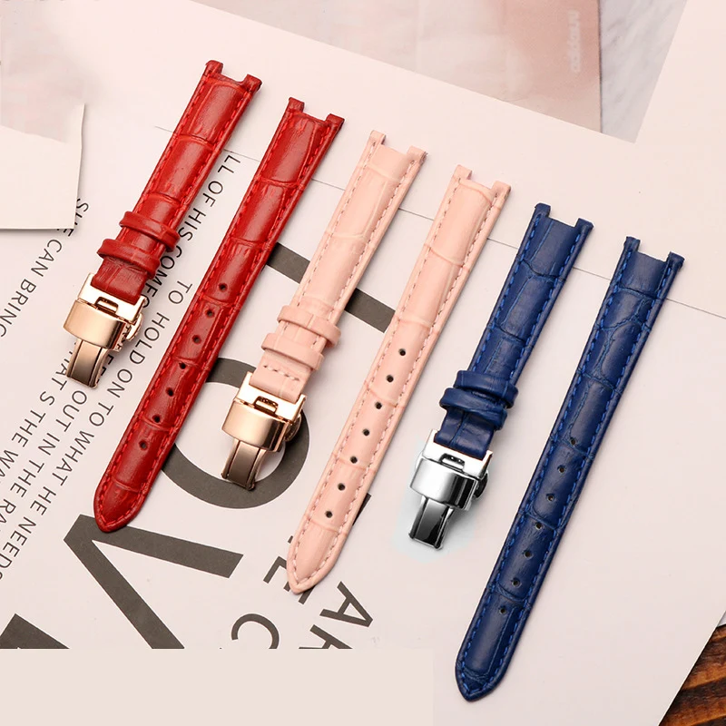 

Genuine Leather Watchband For Rossini 616368 616764 517784 516764 Notch Female Watch Strap 14mm*7mm 16mm*8mm 18mm*9mm