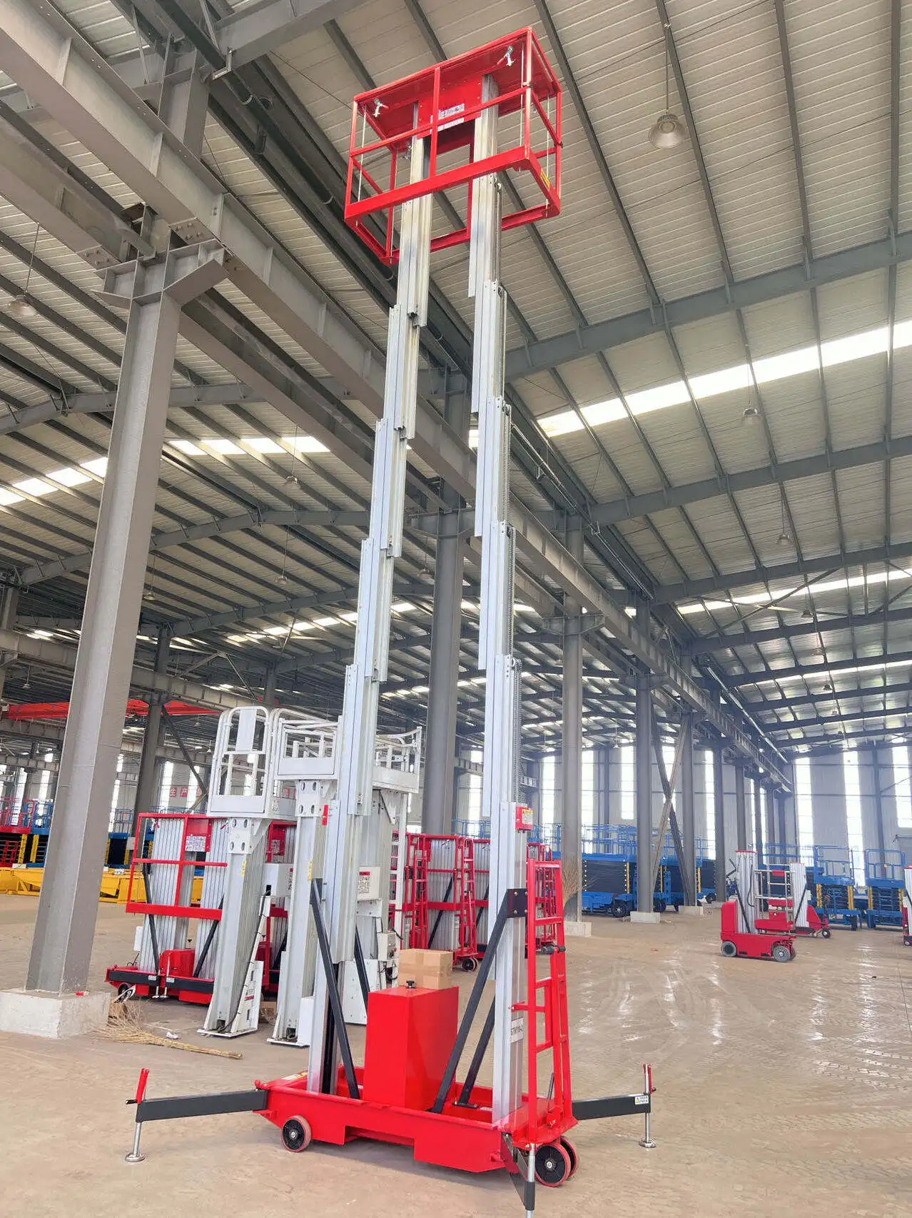 6-14m Doubl Mast Aerial Truck Aluminium Alloy Mast Mounted Diecast Cargo Equipment Lift Platform