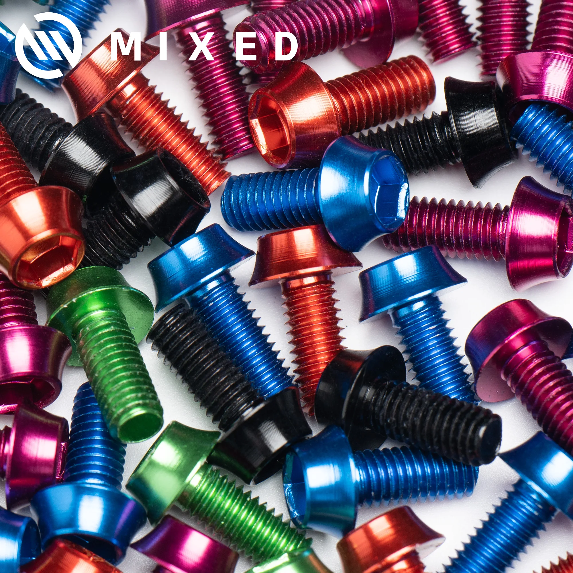 MIXED M5*12 Aluminum Alloy Screws Mushroom Head Bolt for Road Mountain Bicycle Water Bottle Holder