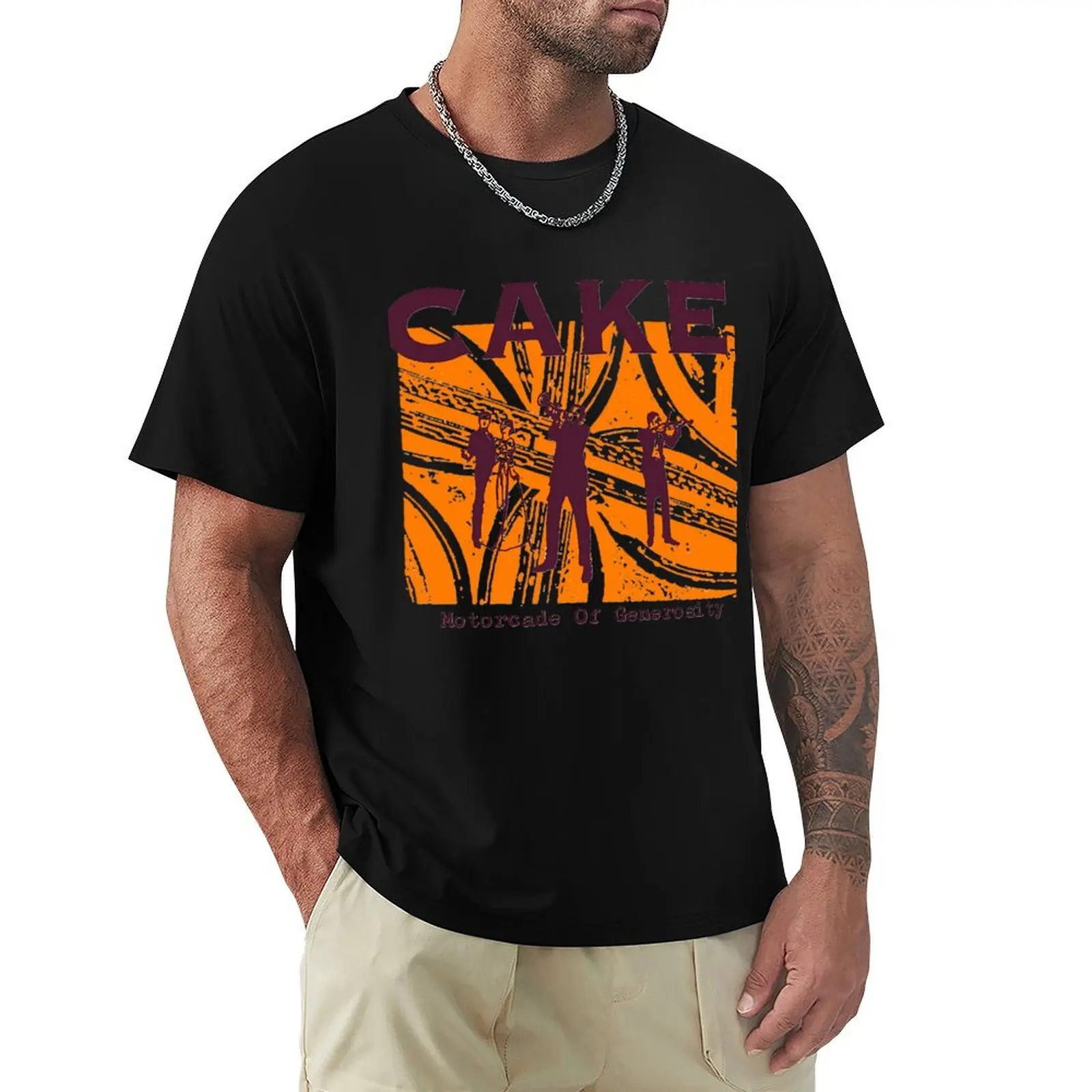 

Cake band Motorcade Generosity T-Shirt Street Art Print Tee Shirt