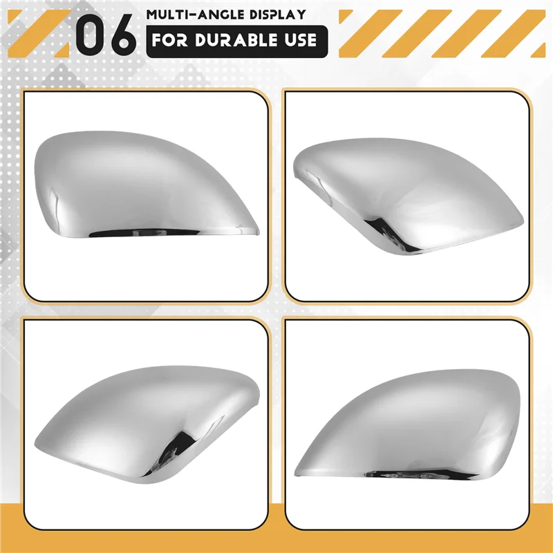 

For FIAT 500X 2014 2015 2016 2017 2018 2019 Chrome Side Wing Fender Rearview Door Mirror Cap Trim Auto Cover Styling-FSM