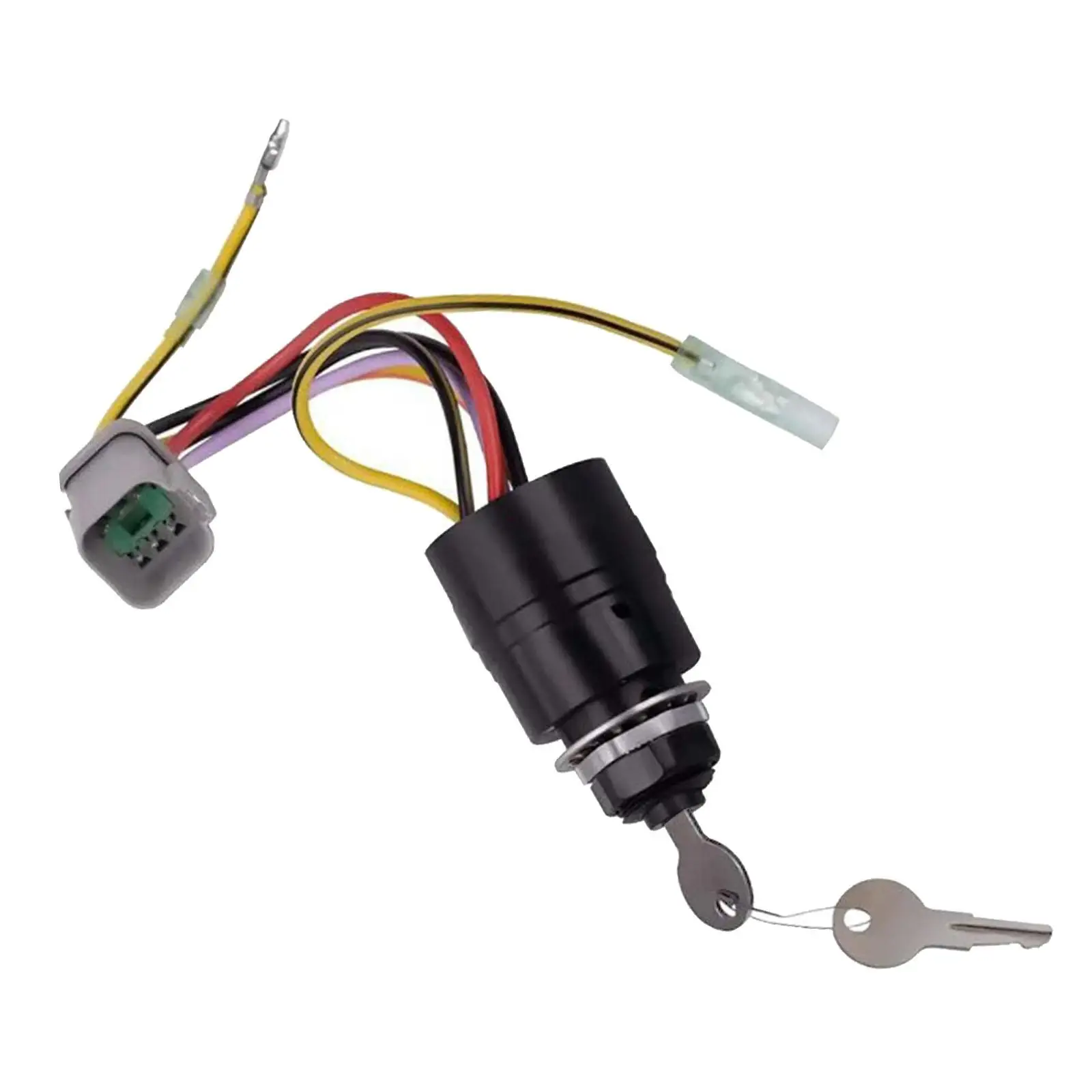 Ignition Switch with 2 Keys for Boats Marine Fittings Replace 129572 6 Wire Connector High Performance Boat Ignition Starter
