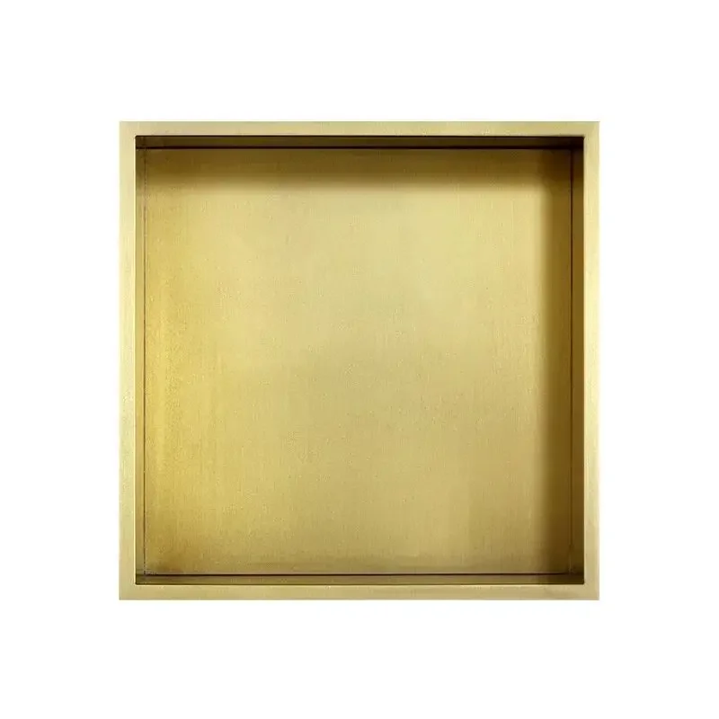 Brushed Gold Bathroom Luxury Wall Mounted  Niche Shampoo Shelf