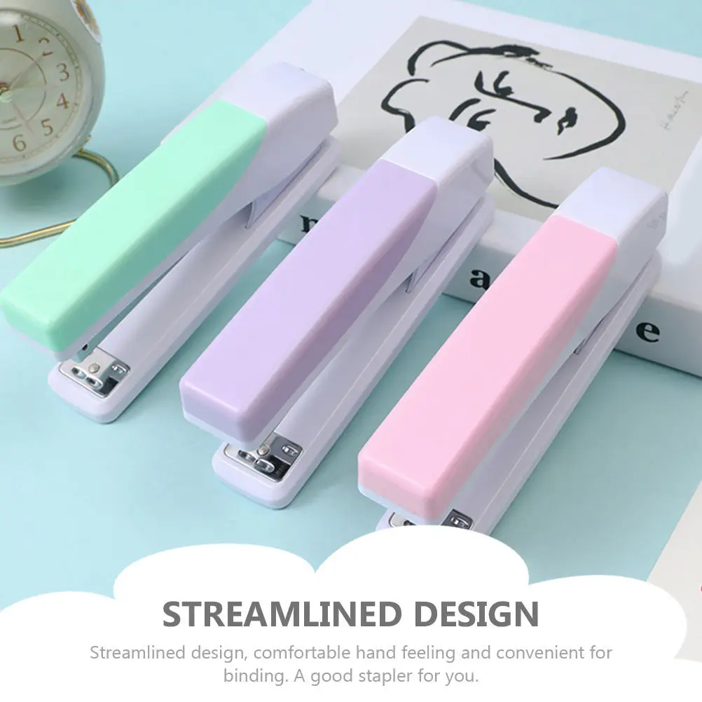

Двухцветный степлер большой емкости, экономящий усилия, настольный офисный степлер, многофункциональный инструмент для скрепления для школы, дома и офиса