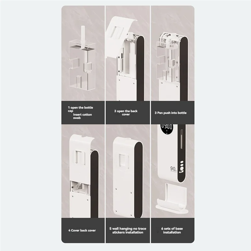 

USB перезаряжаемый дезодорант для дома, ароматизатор с функцией часов, двухрежимный автоматический датчик, машина для ароматерапии A-A74P